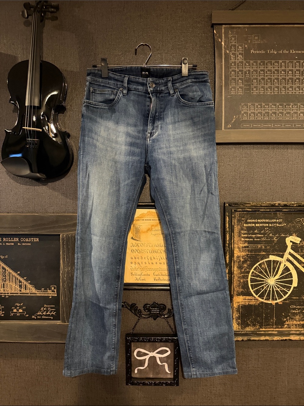 Boss Women's Straight-Leg Jeans in Faded Blue